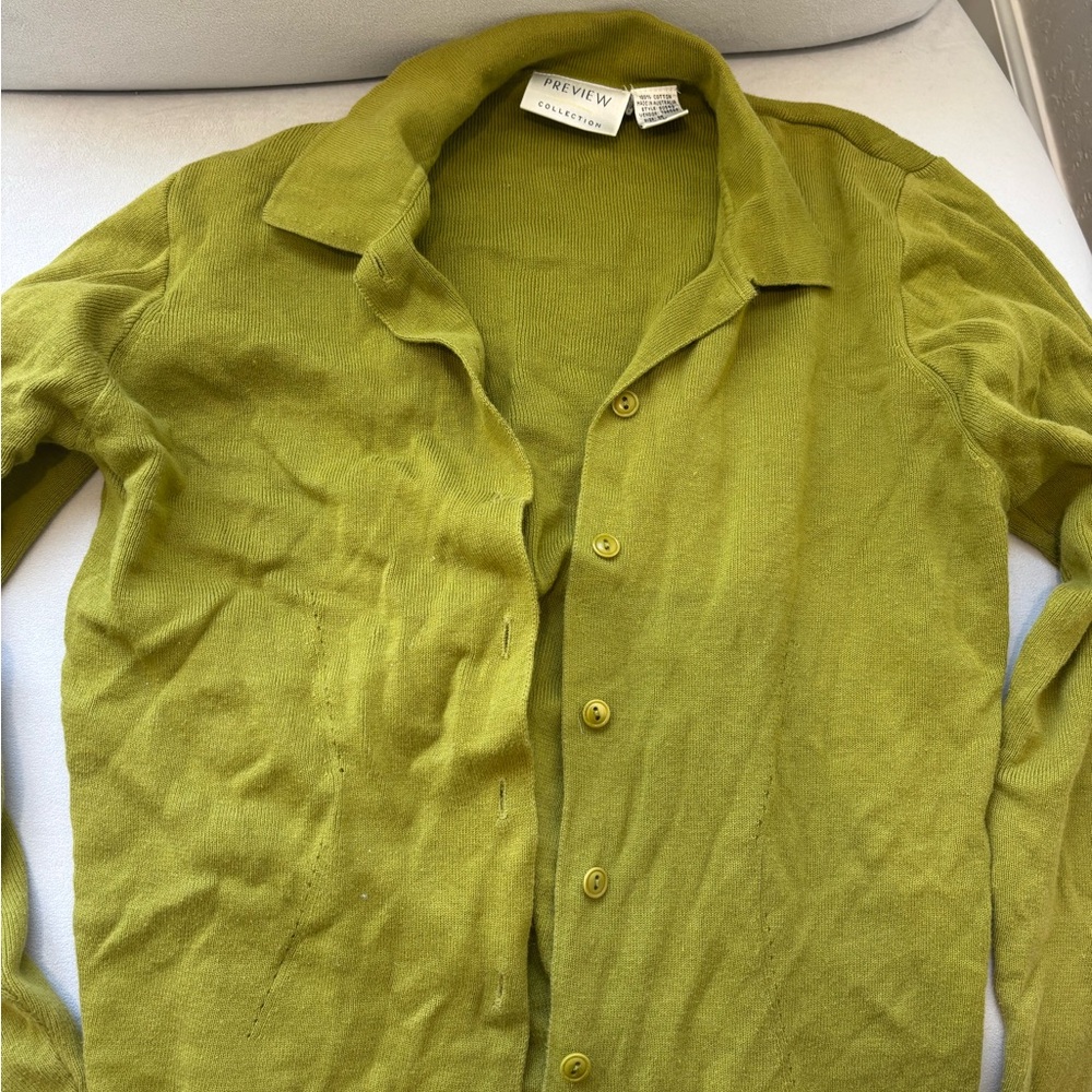 Review Women’s Green Cardigan